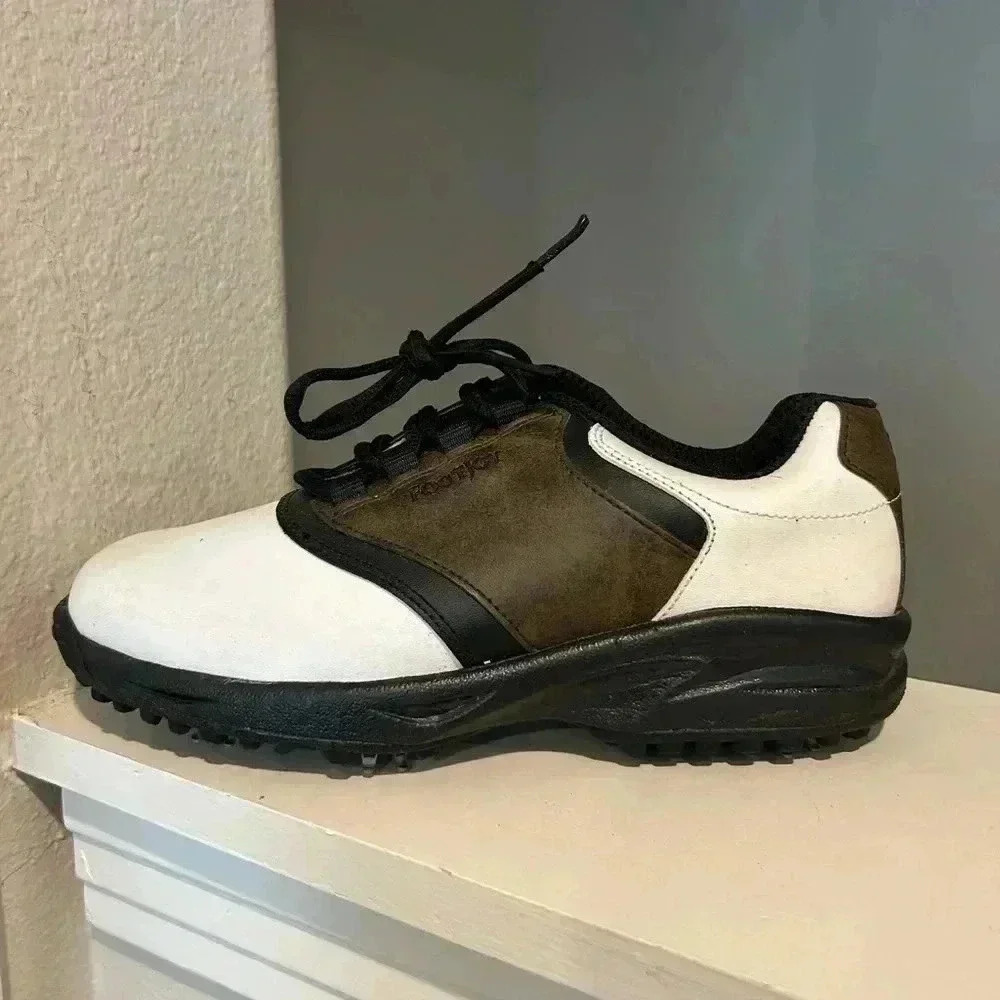 FootJoy Soft Spike Oxford Golf Cleat Shoe 45020 White Leather Youth Size 6Y - Picture 4 of 11